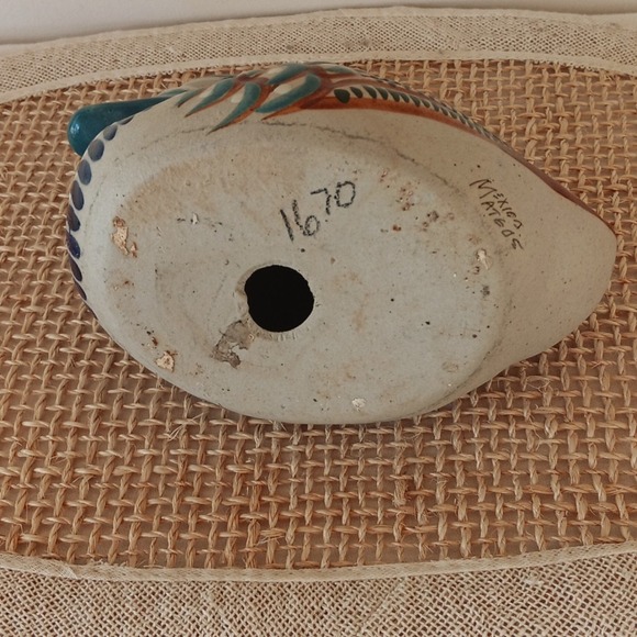Mexican Tonala Pottery Duck Hand Painted - Picture 6 of 8